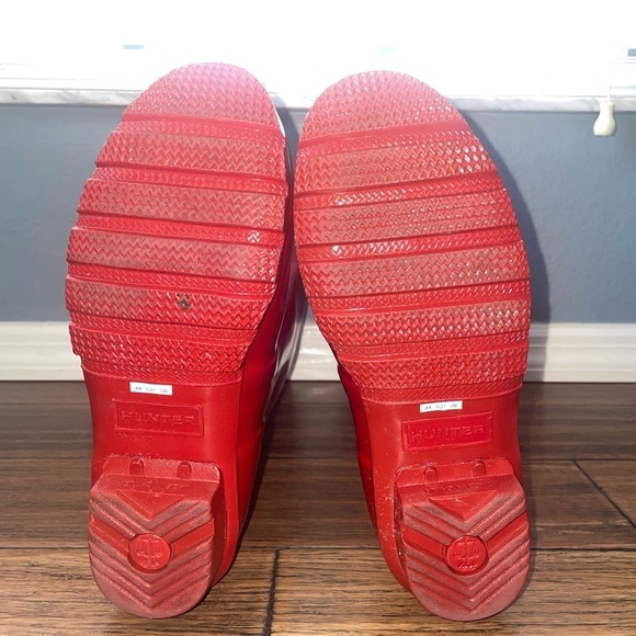 Classic❤️Hunter boots Glossy red boots rain boots winter mudding fall boots - Picture 6 of 12